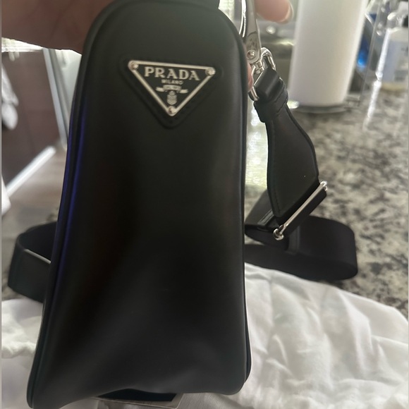 Prada Triangle Crossbody Leather Shoulder Bag - Picture 2 of 11